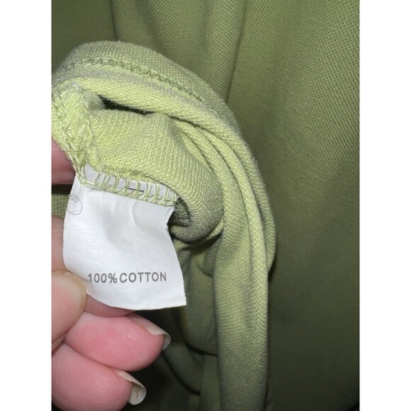LACOSTE Polo Shirt Mens M Sz 5 Made in France Golf 100% Cotton Green Preppy READ - Picture 9 of 12